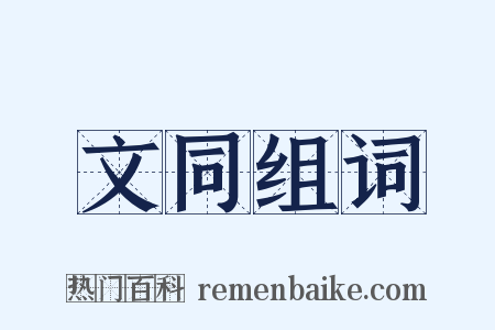 文同组词是什么意思的图片